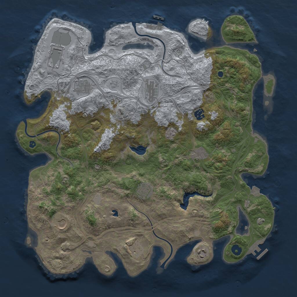 Rust Map: Procedural Map, Size: 4250, Seed: 1655566593, 16 Monuments