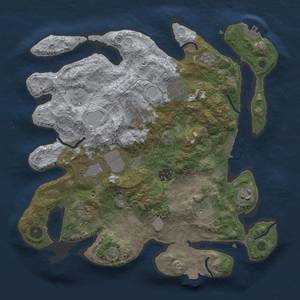 Thumbnail Rust Map: Procedural Map, Size: 3500, Seed: 55555, 16 Monuments