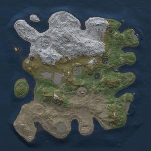 Thumbnail Rust Map: Procedural Map, Size: 3500, Seed: 49999, 16 Monuments