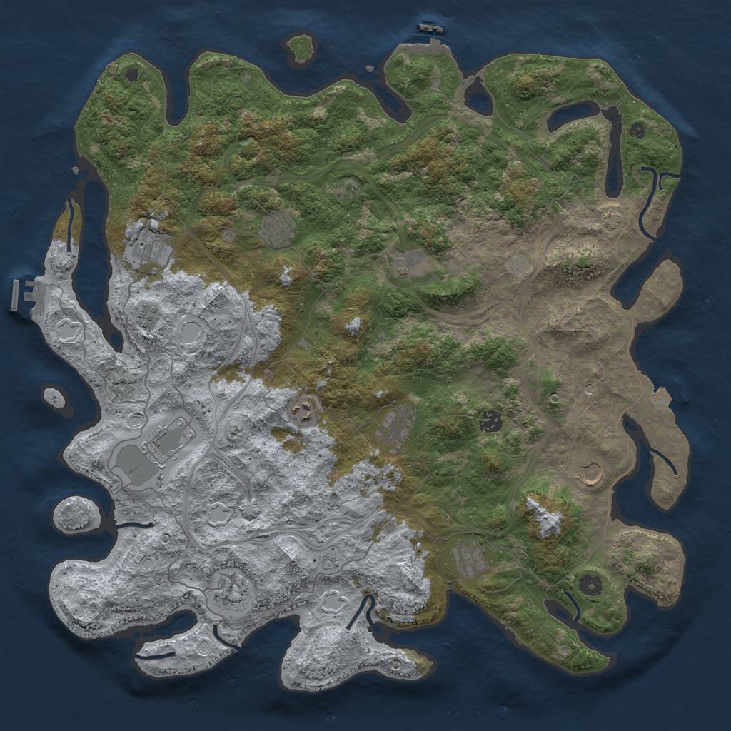 Rust Map: Procedural Map, Size: 4750, Seed: 635580382, 19 Monuments