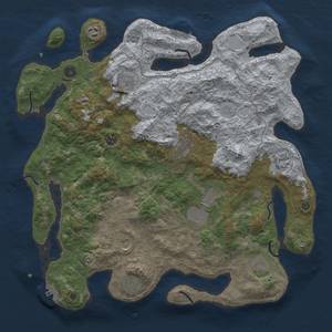 Thumbnail Rust Map: Procedural Map, Size: 4200, Seed: 121315421, 17 Monuments