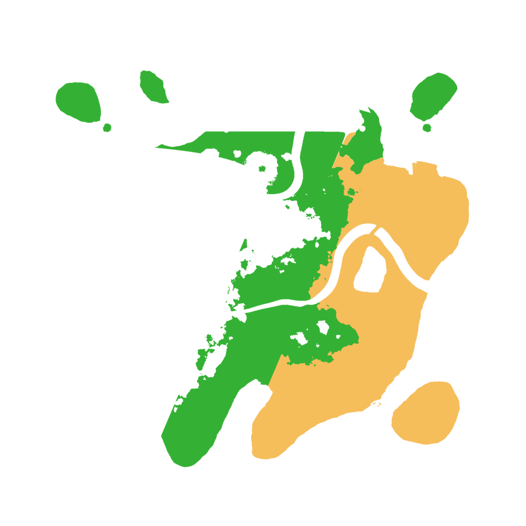 Biome Rust Map: Procedural Map, Size: 2500, Seed: 684645