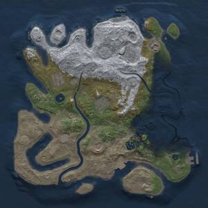 Thumbnail Rust Map: Procedural Map, Size: 3500, Seed: 150, 13 Monuments