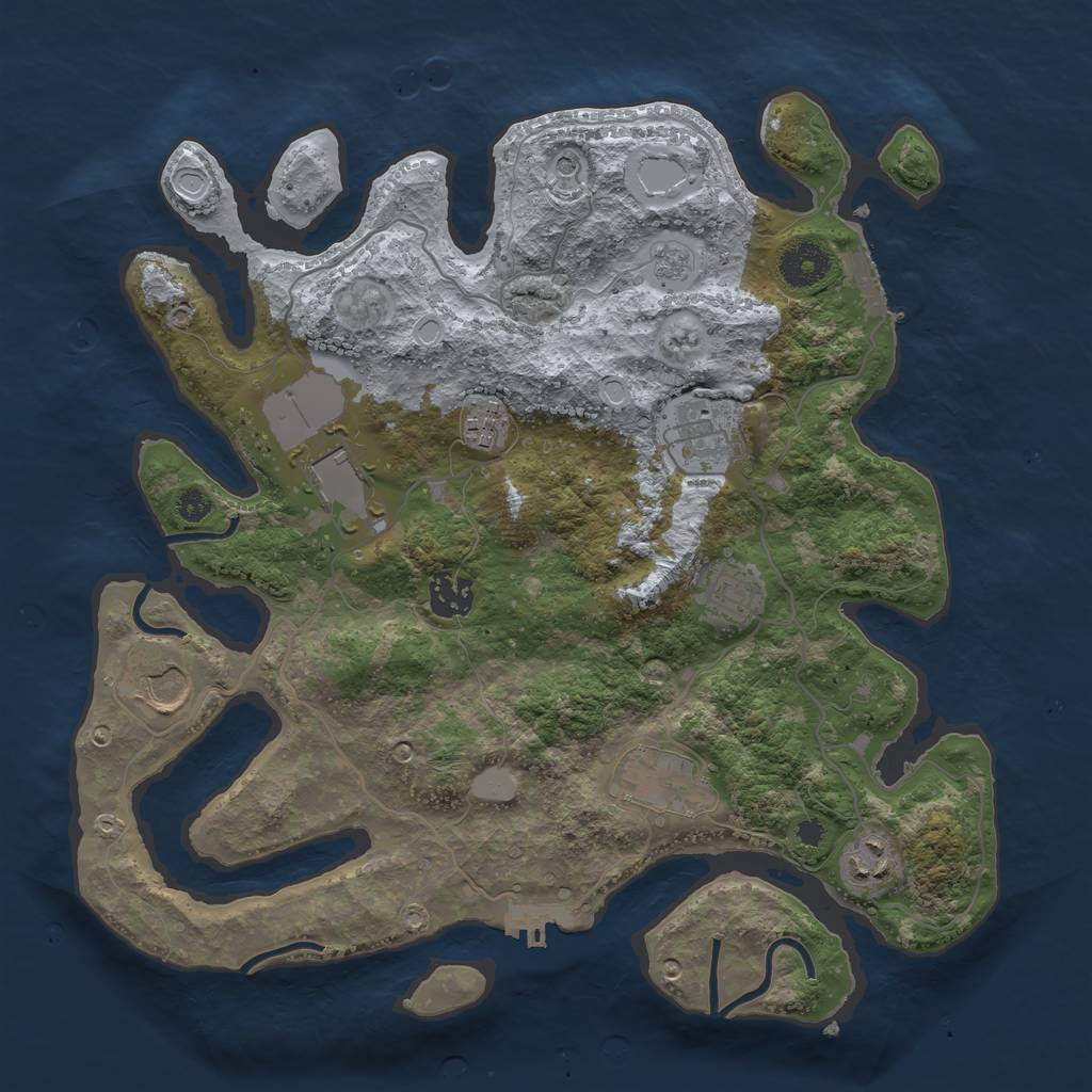 Rust Map: Procedural Map, Size: 3500, Seed: 150, 15 Monuments