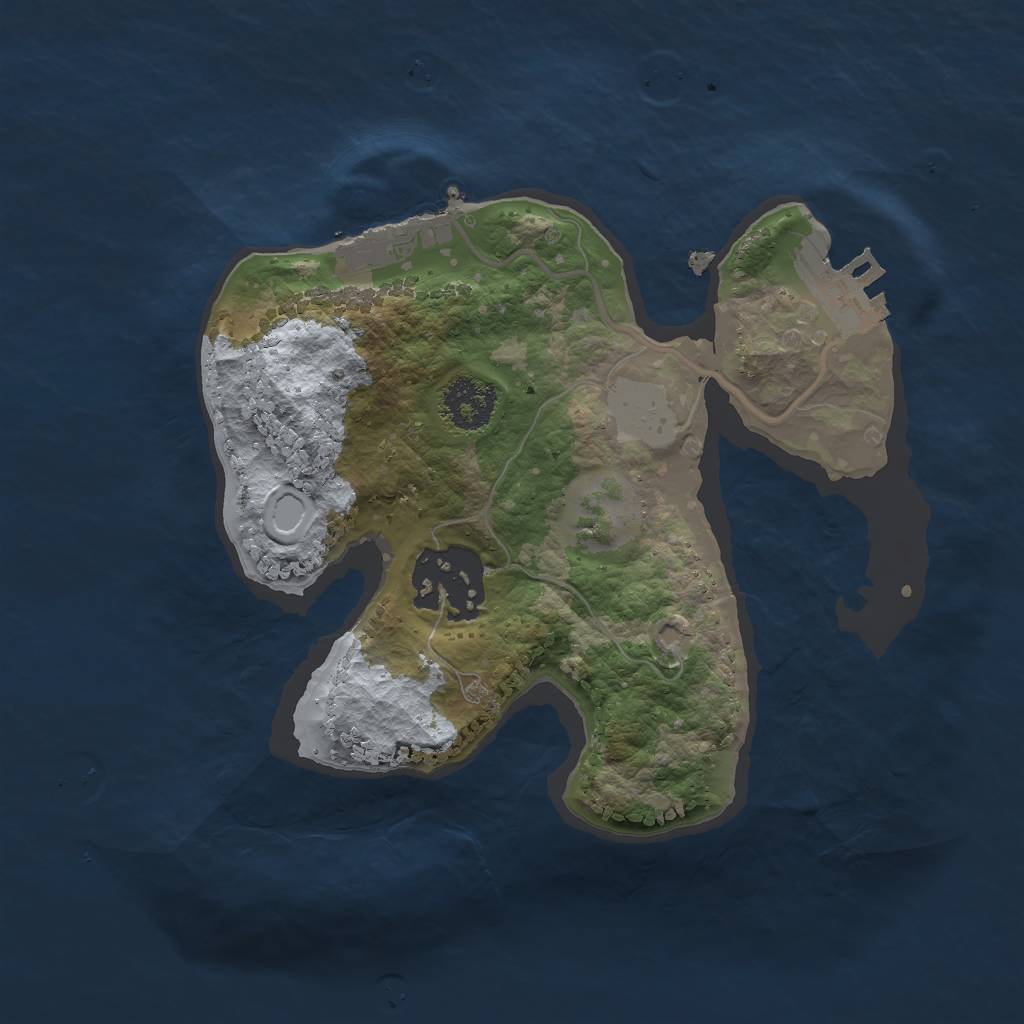 Rust Map: Procedural Map, Size: 2000, Seed: 26514828, 6 Monuments