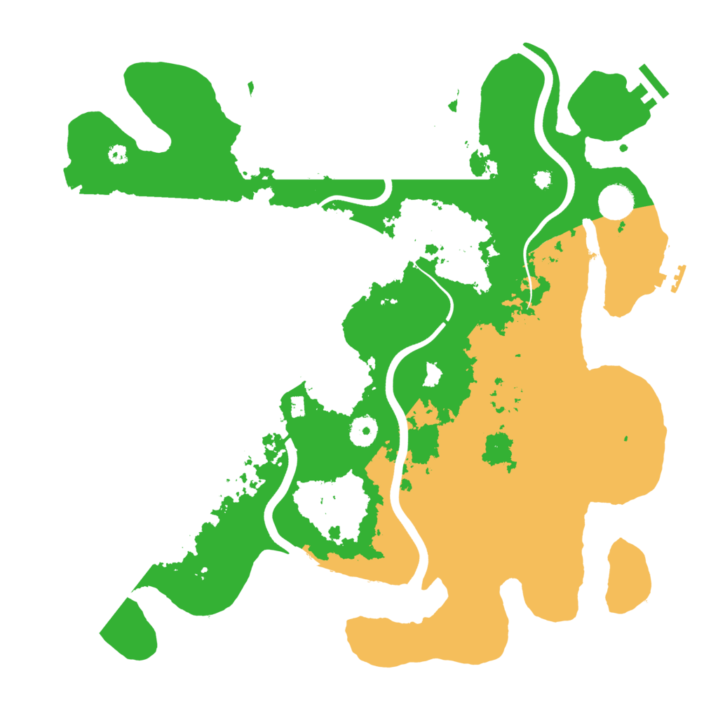 Biome Rust Map: Procedural Map, Size: 3700, Seed: 1148512