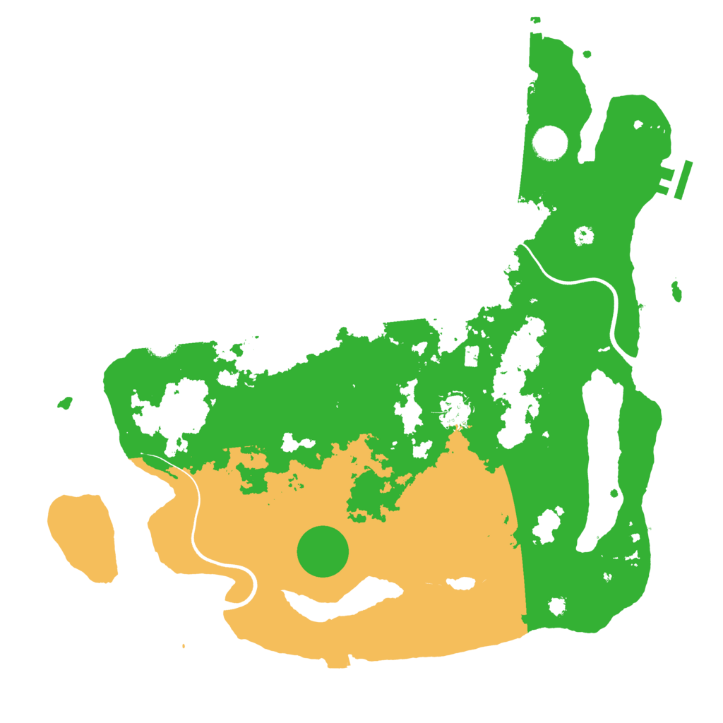 Biome Rust Map: Procedural Map, Size: 3700, Seed: 5825957