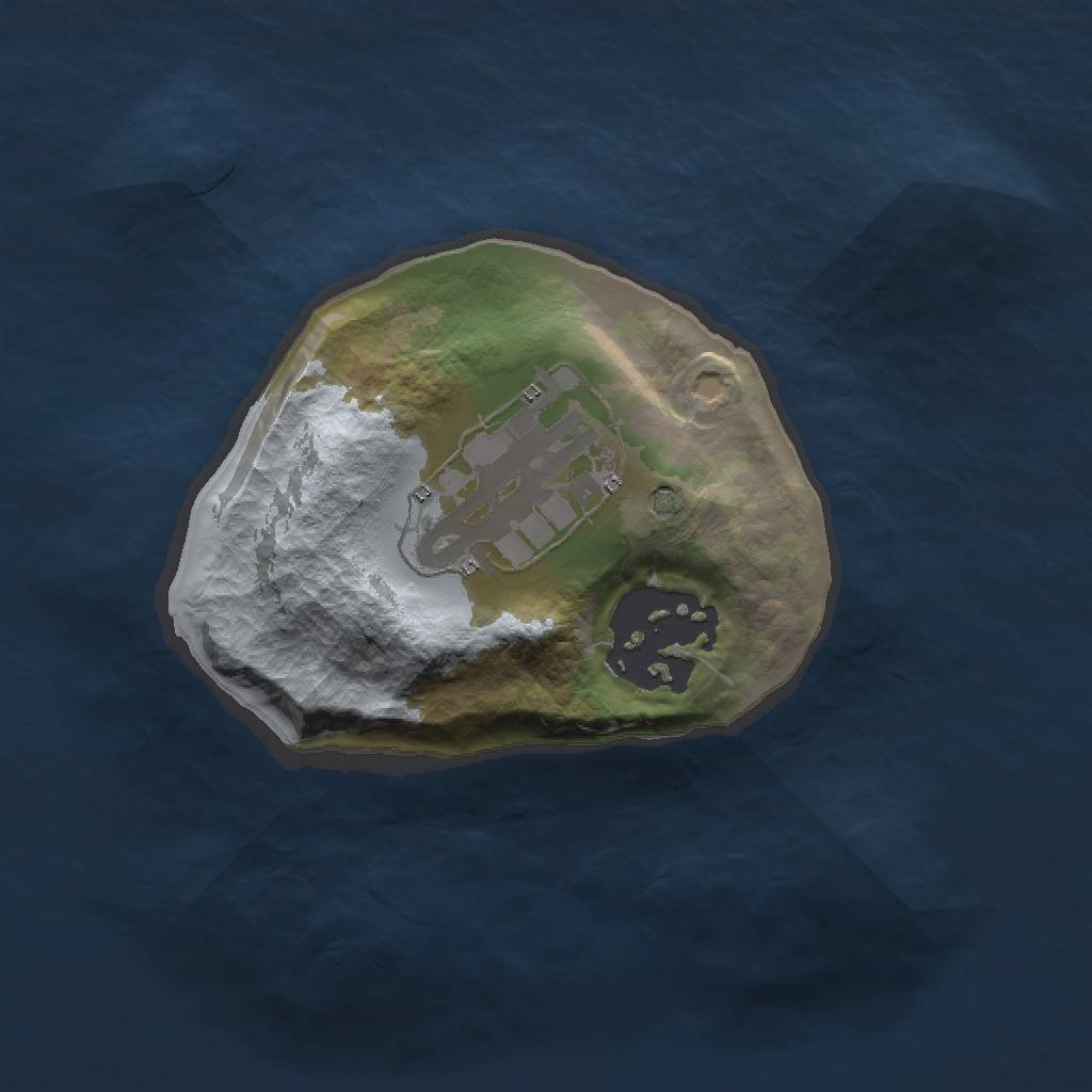 Rust Map: Barren, Size: 1500, Seed: 1234512, 4 Monuments