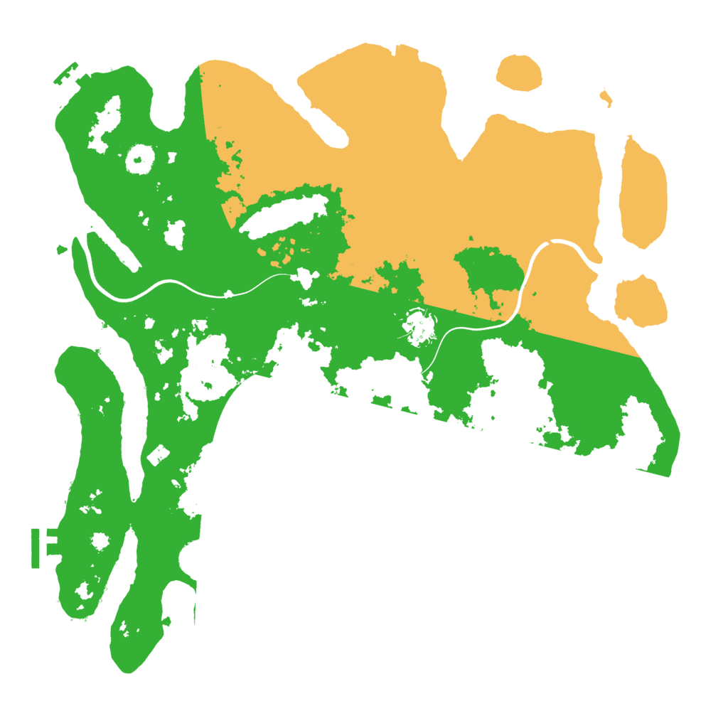 Biome Rust Map: Procedural Map, Size: 3700, Seed: 1243707