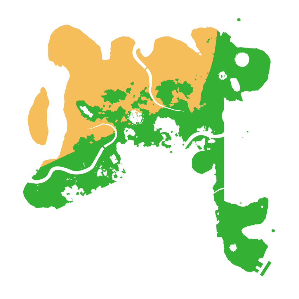 Biome Rust Map: Procedural Map, Size: 3700, Seed: 655852