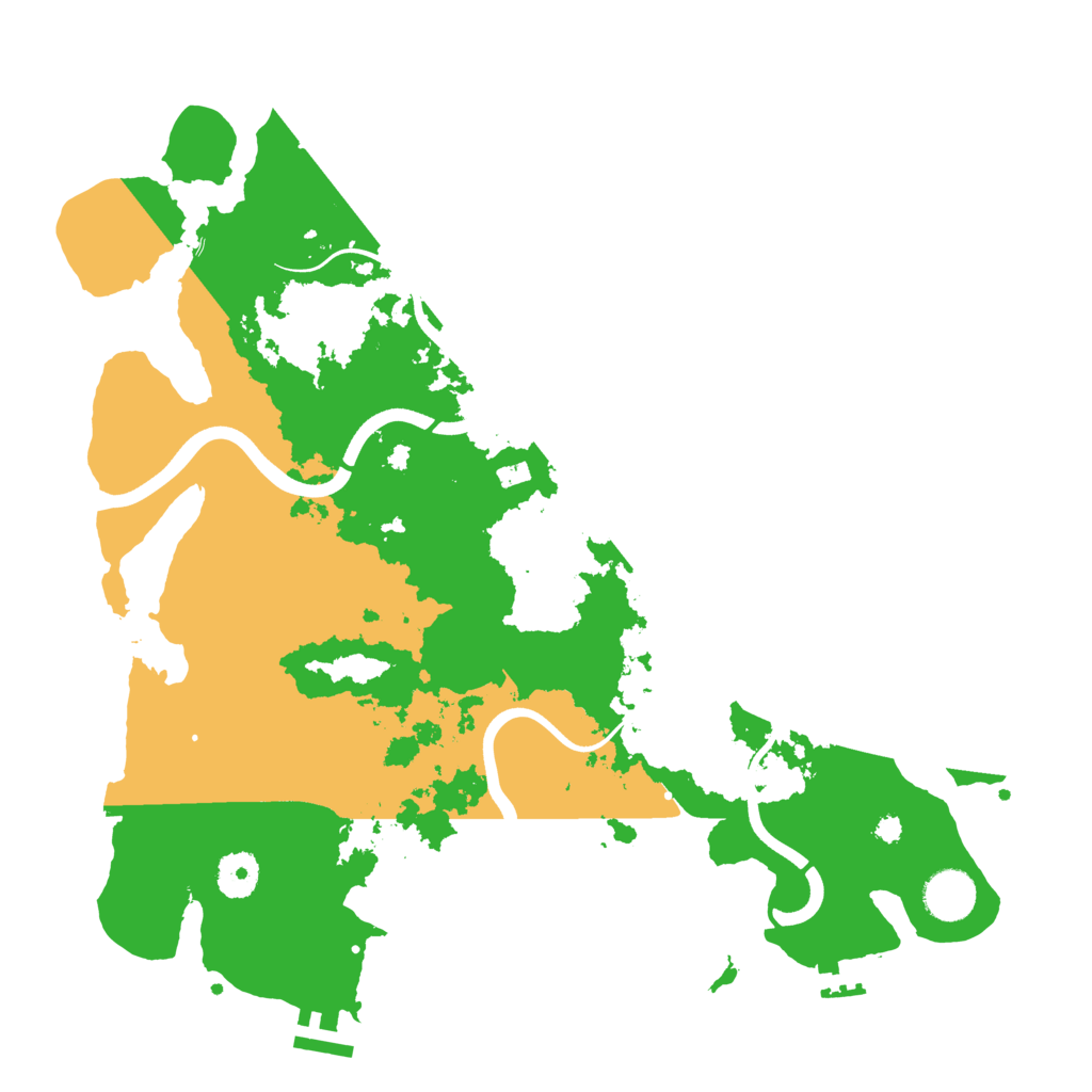 Biome Rust Map: Procedural Map, Size: 3700, Seed: 5266350