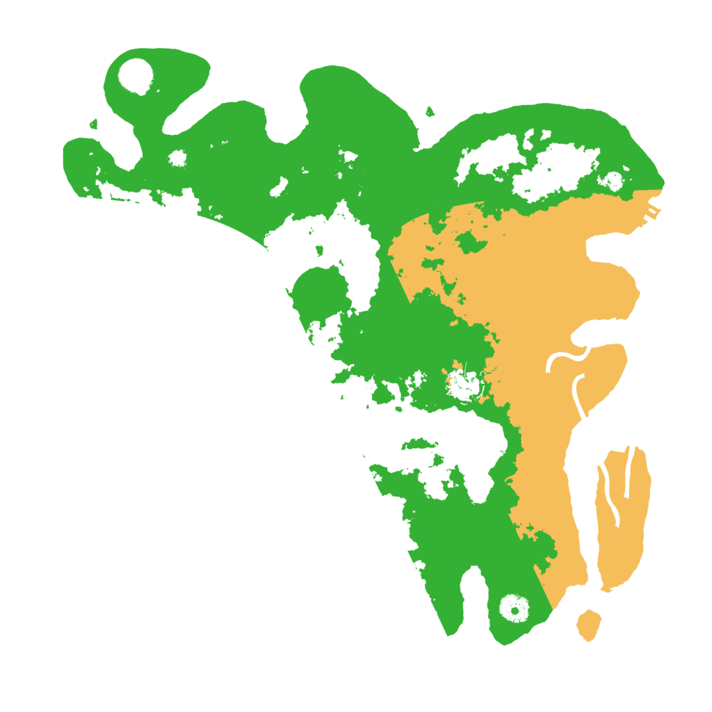 Biome Rust Map: Procedural Map, Size: 3700, Seed: 5557422