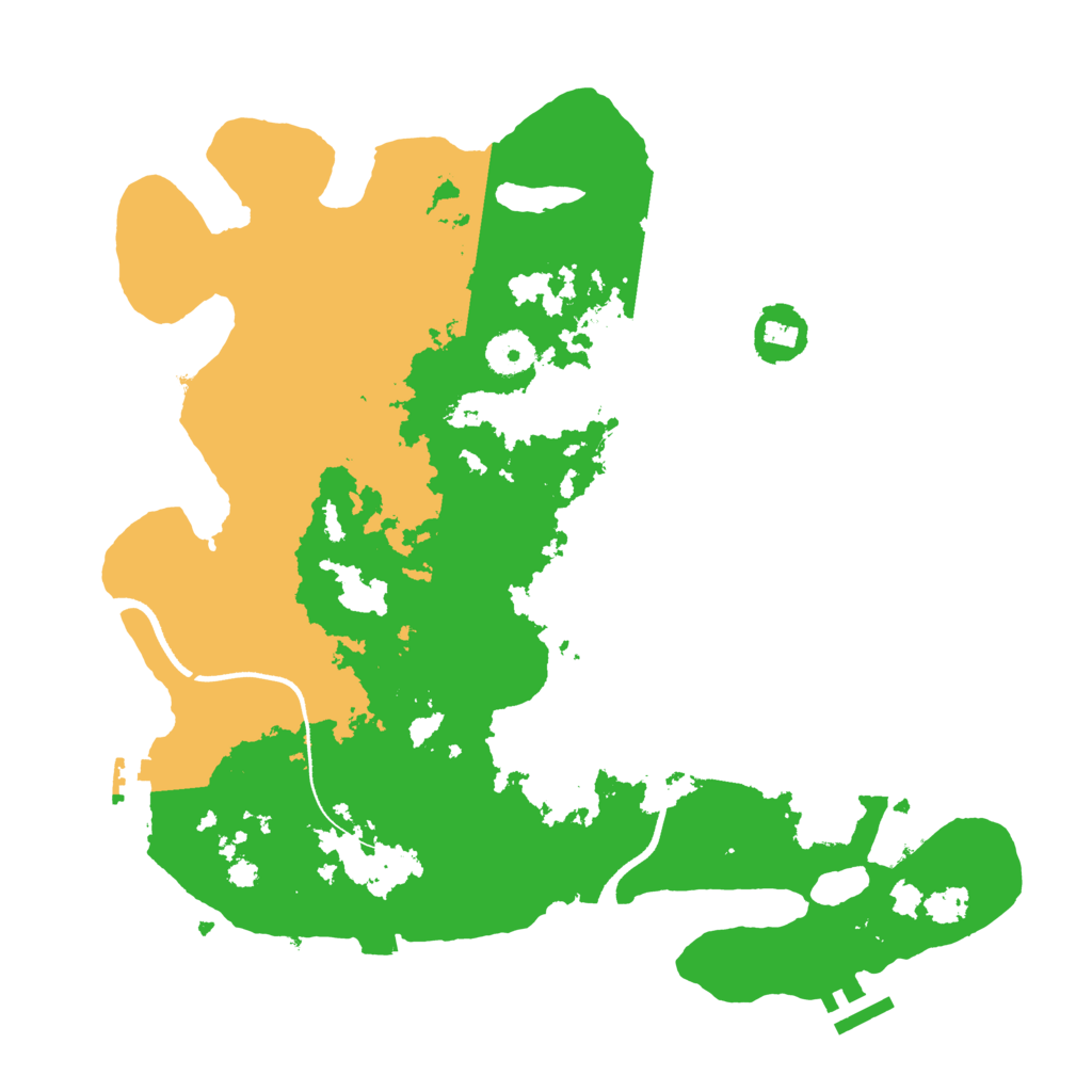 Biome Rust Map: Procedural Map, Size: 3550, Seed: 958113