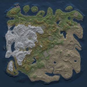 Thumbnail Rust Map: Procedural Map, Size: 4500, Seed: 6739, 16 Monuments
