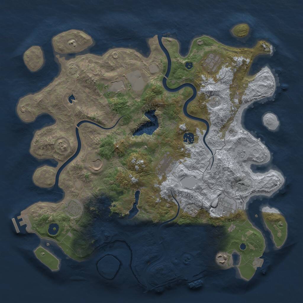 Rust Map: Procedural Map, Size: 4000, Seed: 396882, 15 Monuments