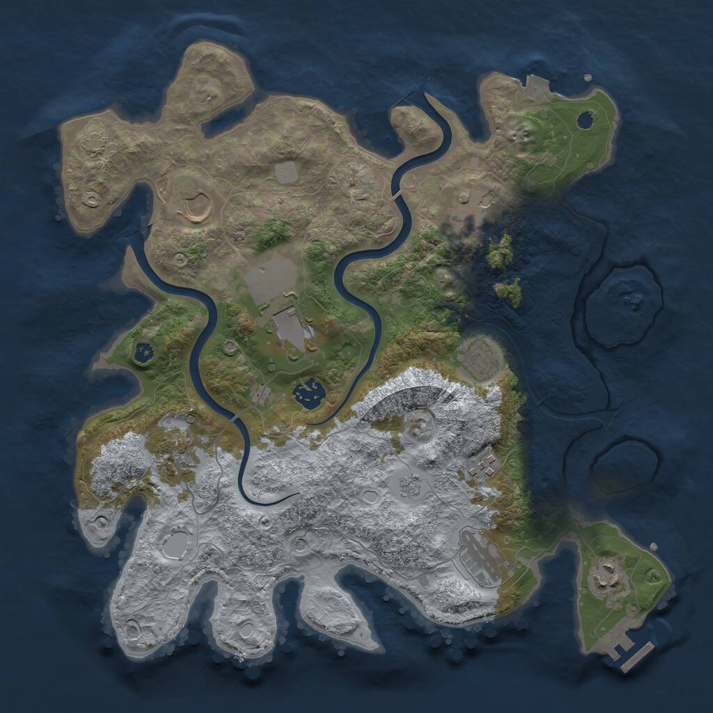 Rust Map: Procedural Map, Size: 3600, Seed: 97, 14 Monuments