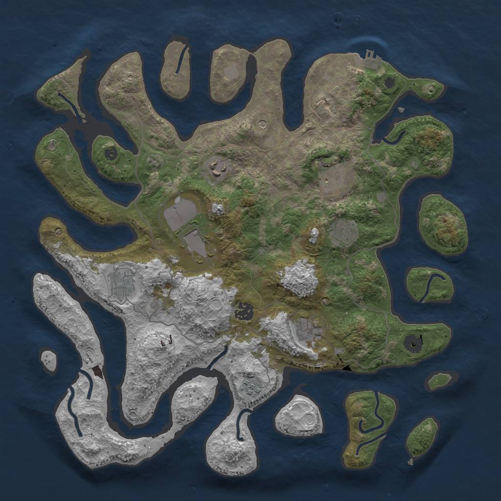 Rust Map: Procedural Map, Size: 4000, Seed: 788715, 15 Monuments