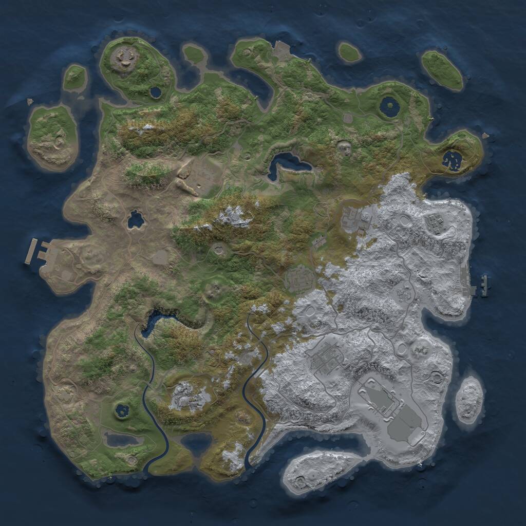 Rust Map: Procedural Map, Size: 4000, Seed: 322, 15 Monuments