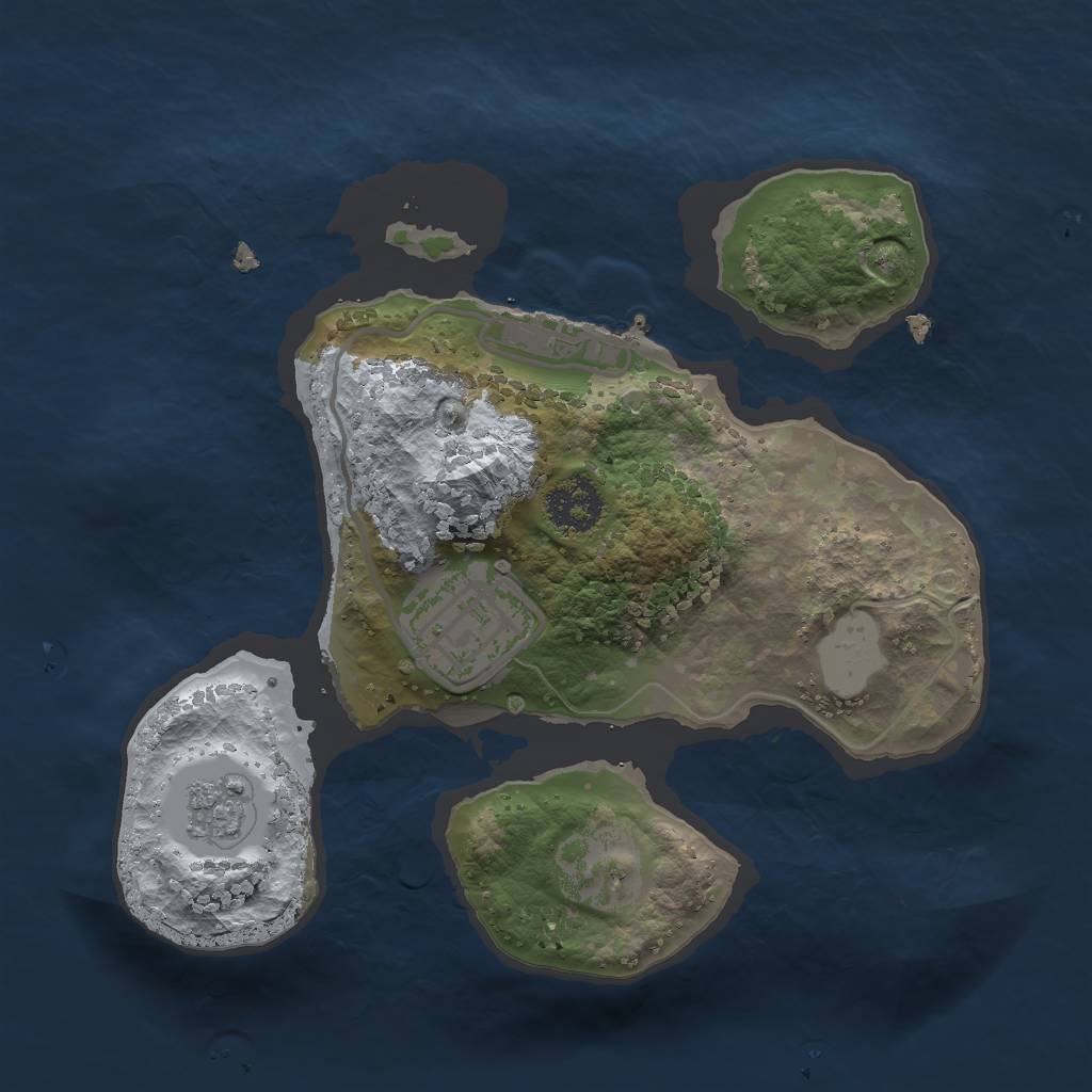 Rust Map: Procedural Map, Size: 2000, Seed: 20220104, 6 Monuments