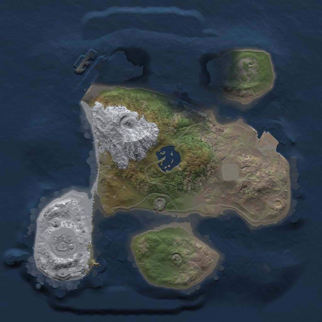 Rust Map: Procedural Map, Size: 2000, Seed: 20220104, 4 Monuments