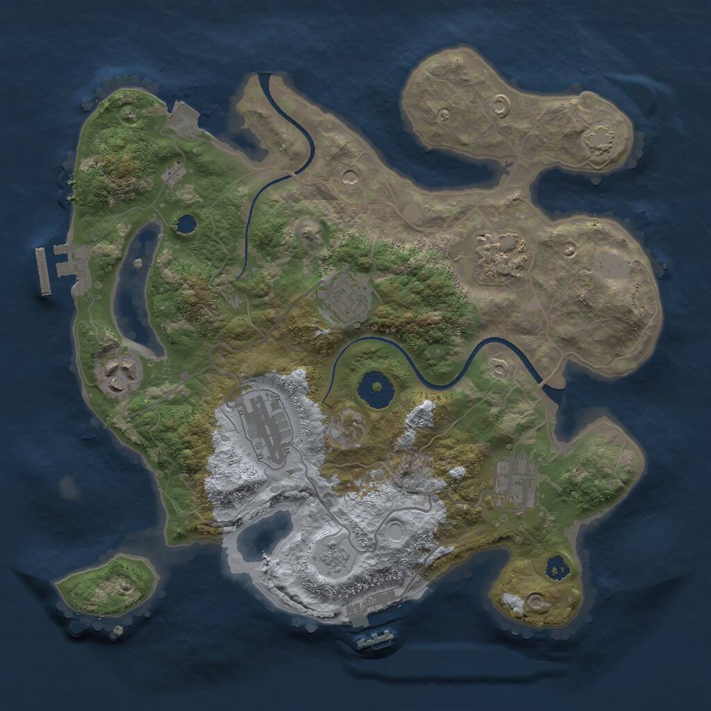 Rust Map: Procedural Map, Size: 3000, Seed: 37765016, 11 Monuments