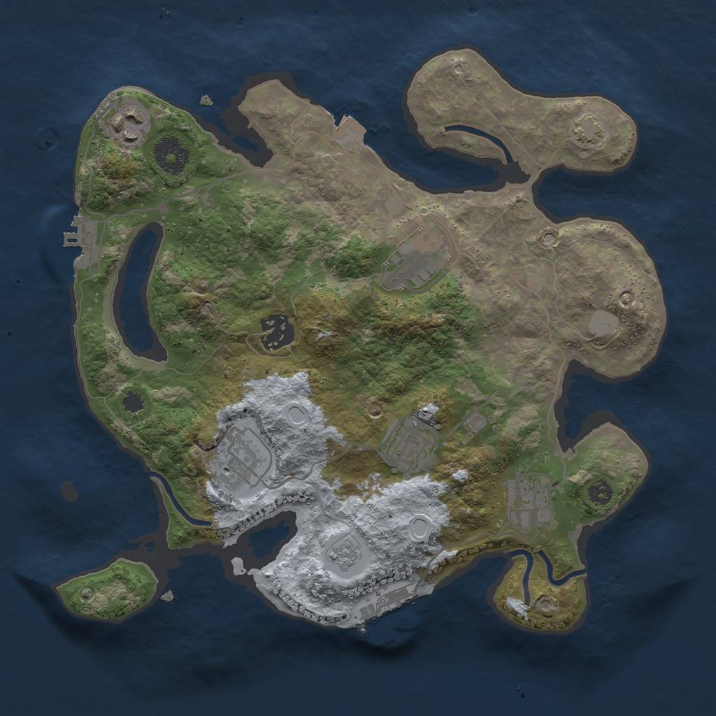 Rust Map: Procedural Map, Size: 3000, Seed: 37765016, 13 Monuments