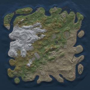 Thumbnail Rust Map: Procedural Map, Size: 4500, Seed: 43025960, 18 Monuments