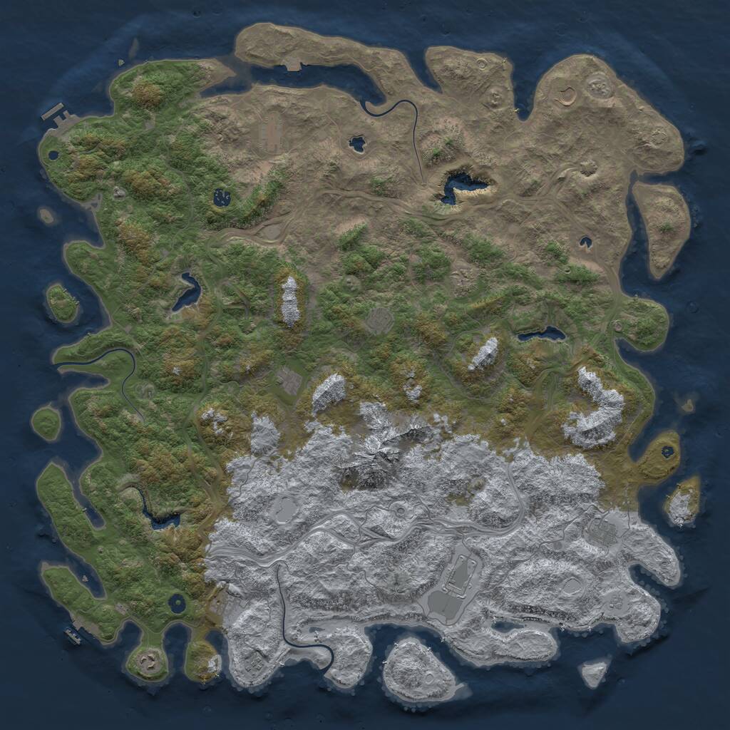 Rust Map: Procedural Map, Size: 6000, Seed: 1567508362, 17 Monuments