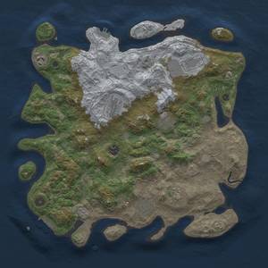 Thumbnail Rust Map: Procedural Map, Size: 4000, Seed: 303, 17 Monuments