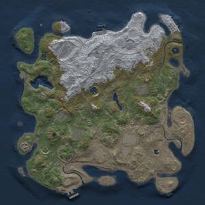 Thumbnail Rust Map: Procedural Map, Size: 4250, Seed: 5, 17 Monuments