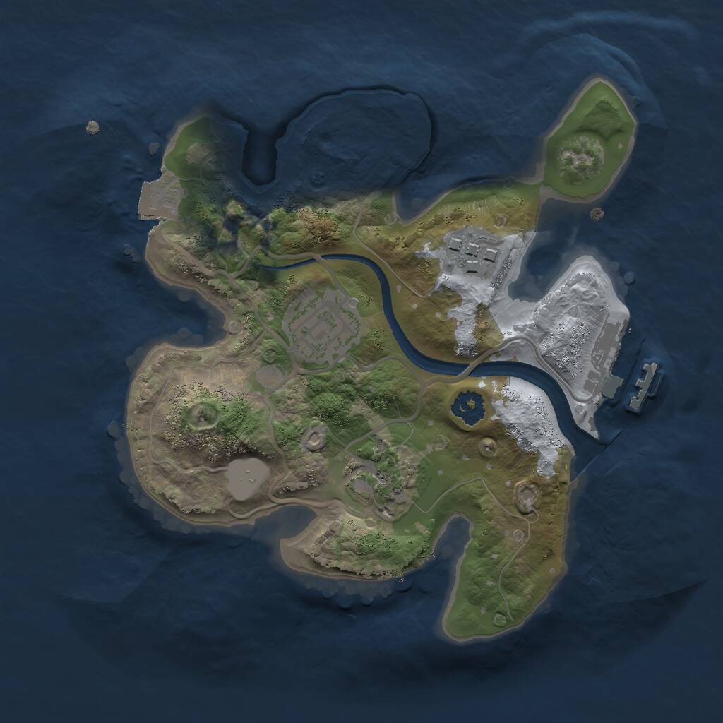 Rust Map: Procedural Map, Size: 2200, Seed: 420, 5 Monuments