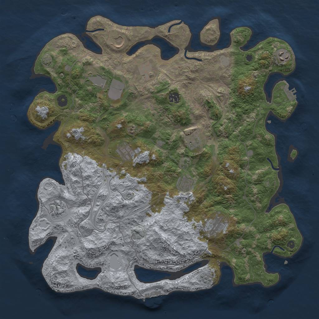 Rust Map: Procedural Map, Size: 4250, Seed: 5010, 19 Monuments