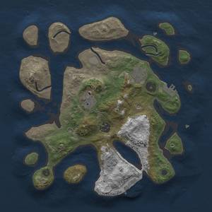 Thumbnail Rust Map: Procedural Map, Size: 3000, Seed: 666, 12 Monuments