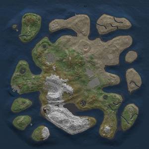 Thumbnail Rust Map: Procedural Map, Size: 3500, Seed: 272790715, 15 Monuments