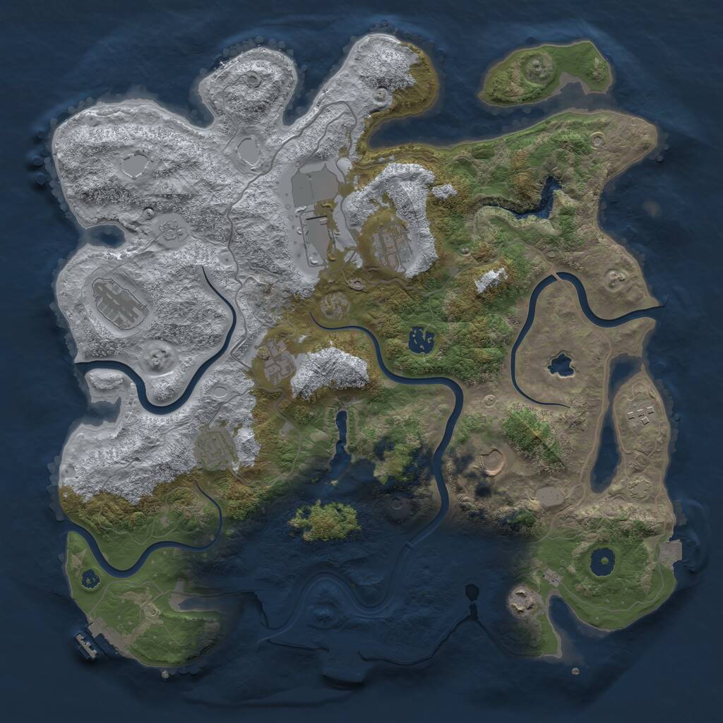 Rust Map: Procedural Map, Size: 4025, Seed: 7012022, 15 Monuments