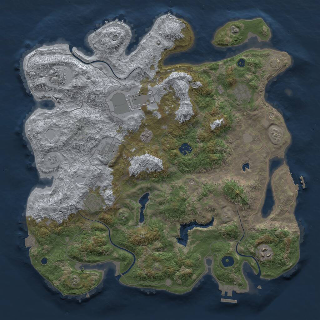 Rust Map: Procedural Map, Size: 4025, Seed: 7012022, 14 Monuments