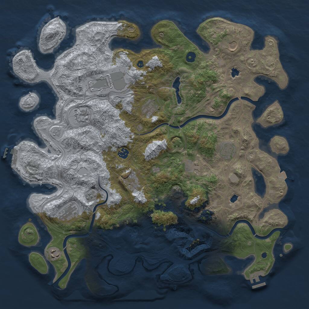 Rust Map: Procedural Map, Size: 4500, Seed: 1649711524, 17 Monuments
