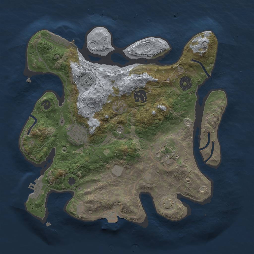 Rust Map: Procedural Map, Size: 2800, Seed: 58675935, 11 Monuments