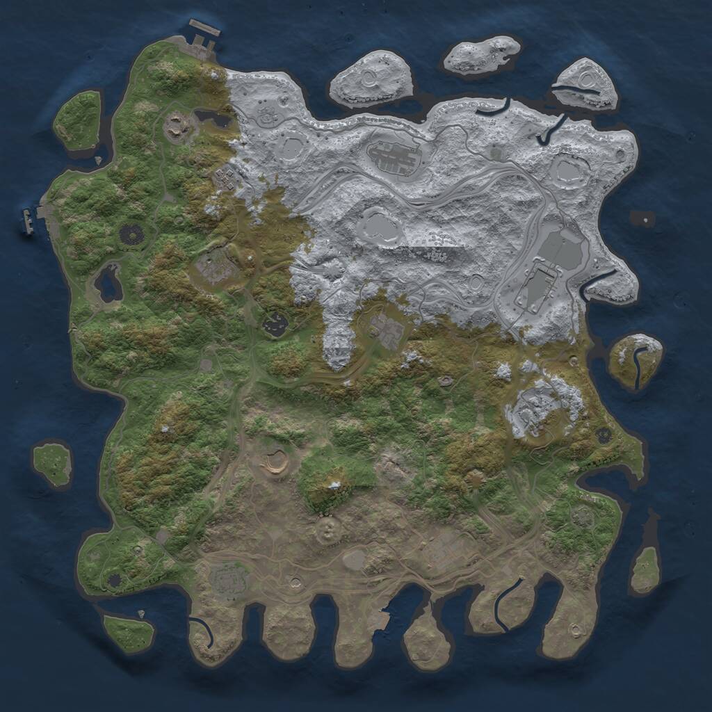 Rust Map: Procedural Map, Size: 4500, Seed: 11012022, 17 Monuments