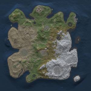 Thumbnail Rust Map: Procedural Map, Size: 3000, Seed: 123658, 14 Monuments