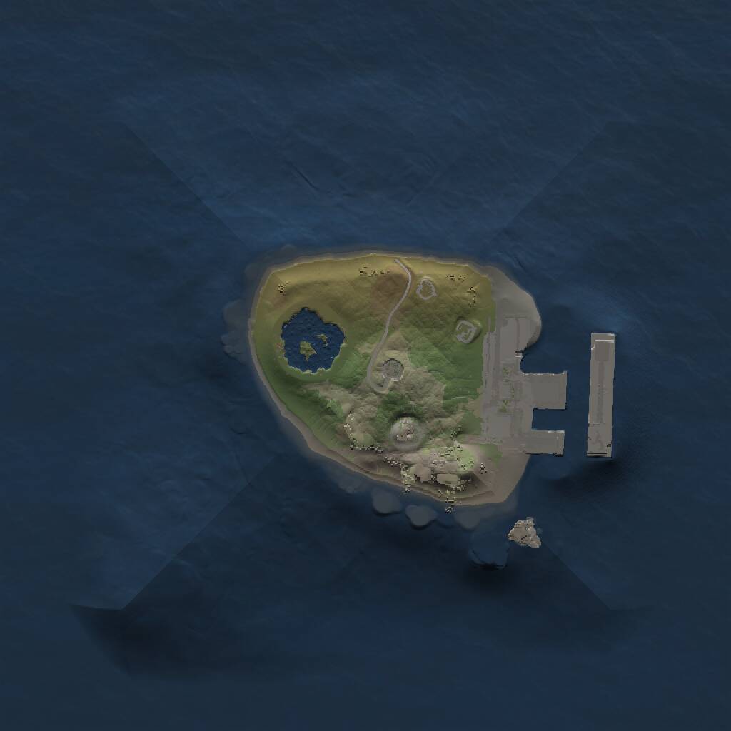 Rust Map: Procedural Map, Size: 1200, Seed: 54328, 2 Monuments