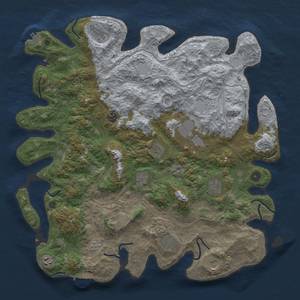 Thumbnail Rust Map: Procedural Map, Size: 4500, Seed: 122, 17 Monuments