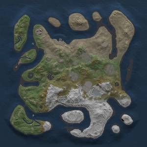 Thumbnail Rust Map: Procedural Map, Size: 3500, Seed: 107, 14 Monuments