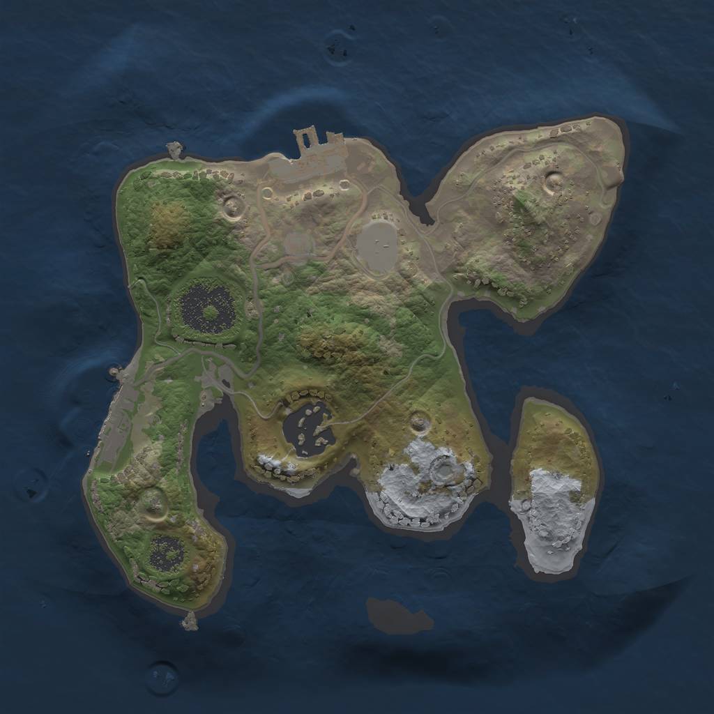 Rust Map: Procedural Map, Size: 2000, Seed: 192384, 6 Monuments