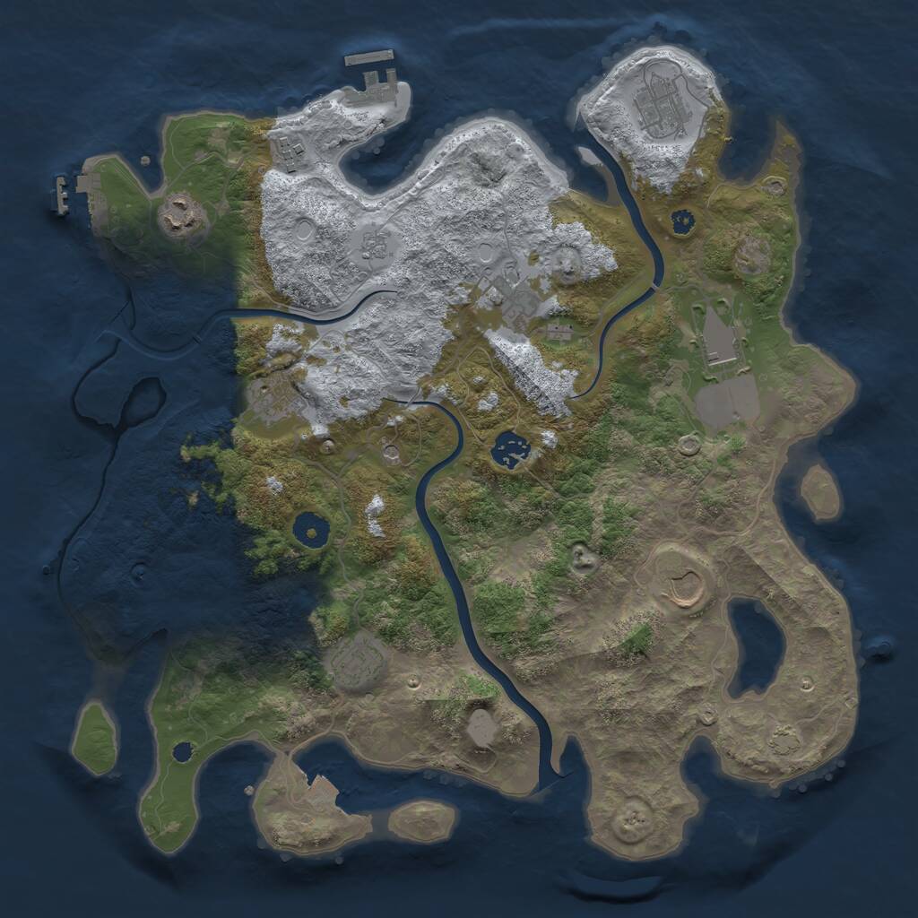 Rust Map: Procedural Map, Size: 3800, Seed: 562439302, 15 Monuments