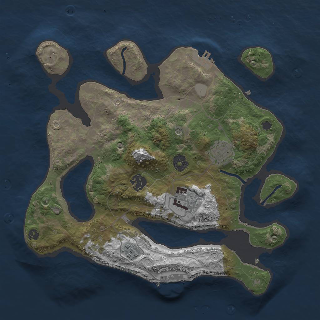 Rust Map: Procedural Map, Size: 3000, Seed: 98277, 12 Monuments