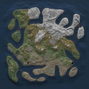 Thumbnail Rust Map: Procedural Map, Size: 3800, Seed: 69, 17 Monuments