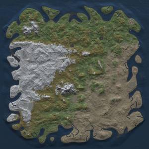 Thumbnail Rust Map: Procedural Map, Size: 6000, Seed: 6, 18 Monuments