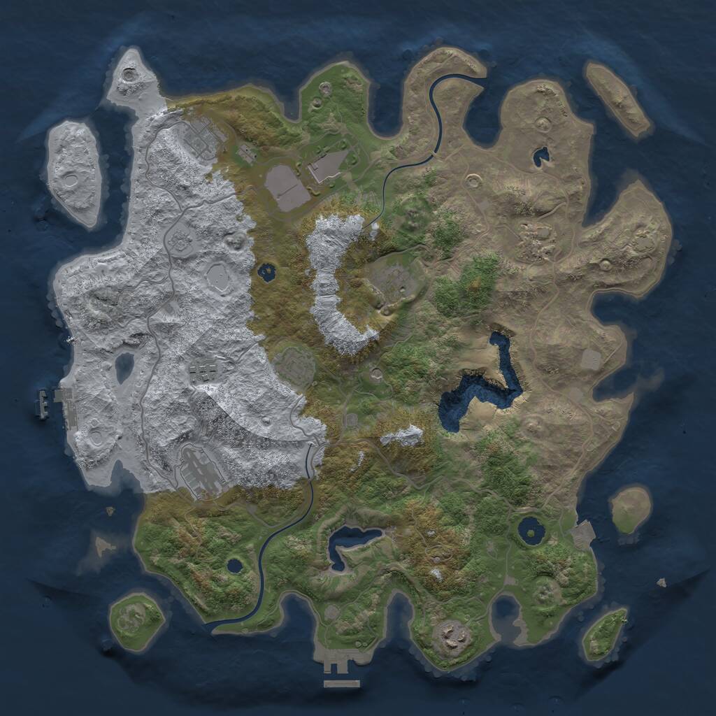 Rust Map: Procedural Map, Size: 4000, Seed: 35289, 14 Monuments