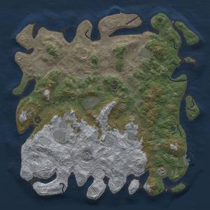 Thumbnail Rust Map: Procedural Map, Size: 4600, Seed: 23834, 19 Monuments